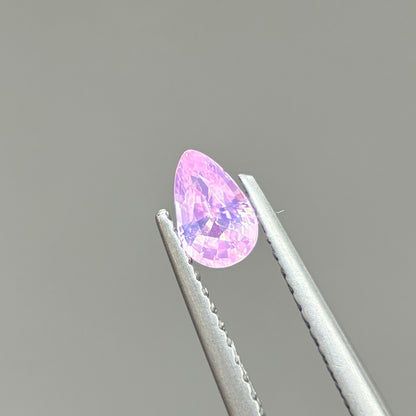 0.35ct Natural Pink Milky Sapphire Vietnam. Pear Shape. No Treatment Milky Sapphire Luc Yen.