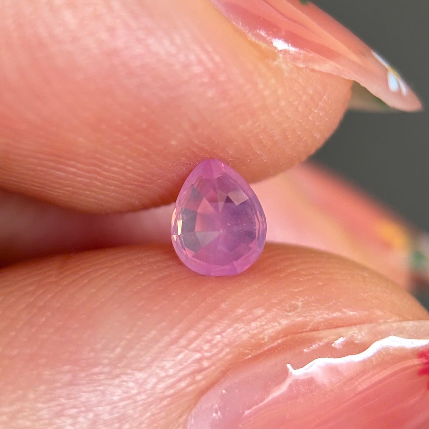 0.40ct Natural Milky Padparadscha Sapphire Vietnam