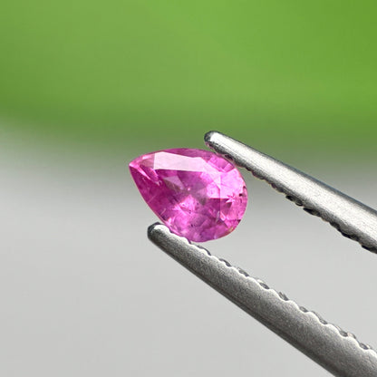 0.27 ct Natural Pink Milky Sapphire Vietnam. Pear Shape.