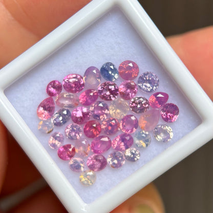 5.06 ct / 36 Pcs Natural Milky Sapphire Viet Nam. No treatment.