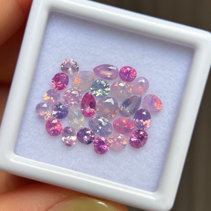 3.42 ct/ 26Pcs Natural Milky Sapphire Viet Nam. A Quality. No treatment.
