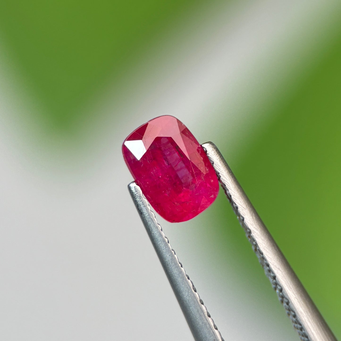 0.79 ct Natural Ruby Viet Nam. Cushion Shape. No treatment.