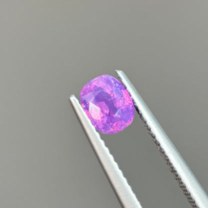 0.77ct Natural Pinkish Purple Milky Sapphire Vietnam. Cushion Shape. No Treatment Milky Sapphire Luc Yen.