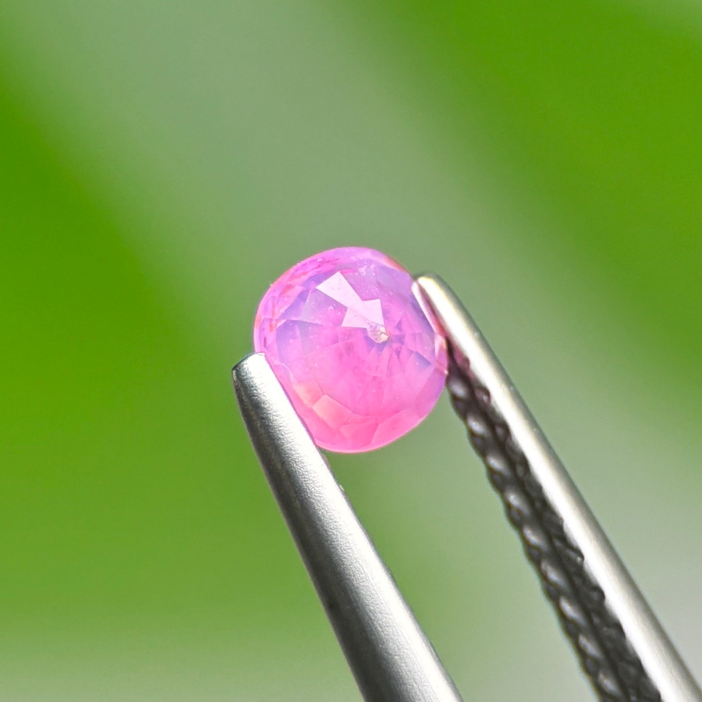 0.39 ct Natural Pink Milky Sapphire Vietnam. Cushion Shape. Unheat.