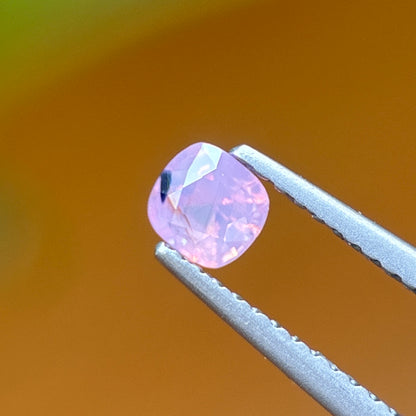 0.39 ct Natural Pinkish Purple Milky Sapphire Vietnam. Cushion Shape. Unheat.