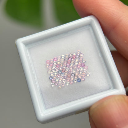 1,0ct/83Pcs Natural Sapphire Vietnam, Round Shape, C1 Quality, No Treatment Sapphire Luc Yen.
