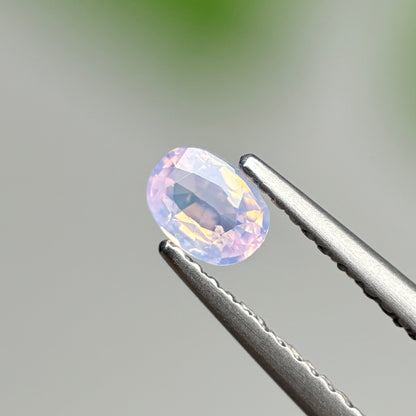 0.38 ct Natural Pinkish White Milky Sapphire Vietnam. Cushion Shape.