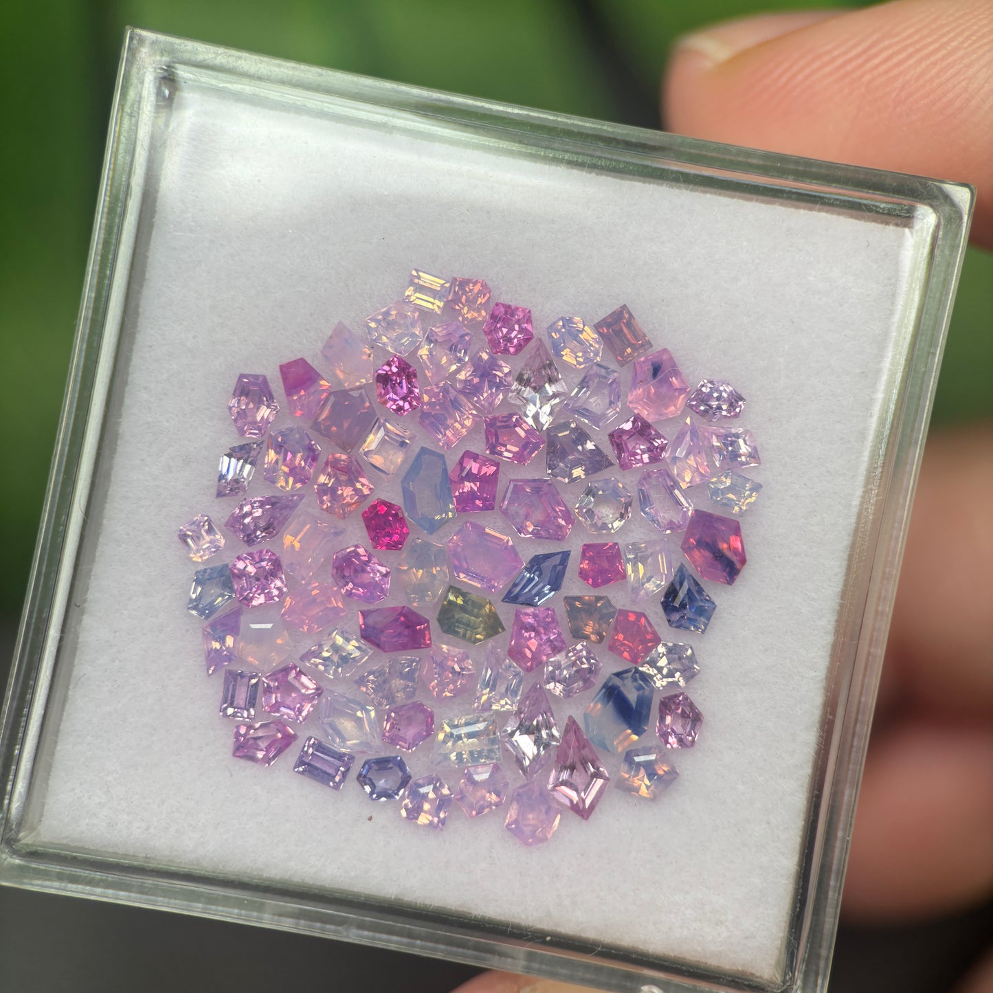8,0ct/75Pcs Natural Milky Sapphire Vietnam. Freeform. No Treatment Milky Sapphire Luc Yen.