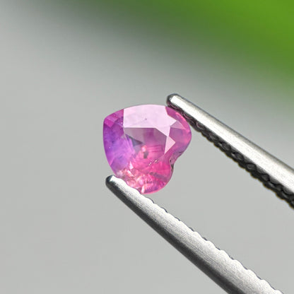 0.39ct Natural Pink Milky Sapphire Vietnam. Heart Shape. No Treatment