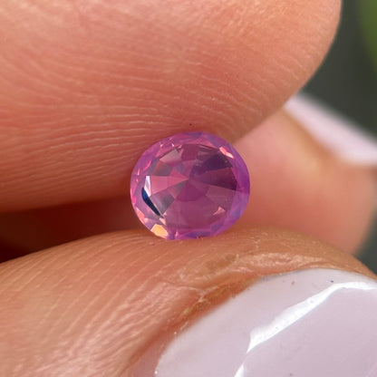 0.55ct Natural Purplish Pink Milky Sapphire Vietnam. Oval Shape. No Treatment.