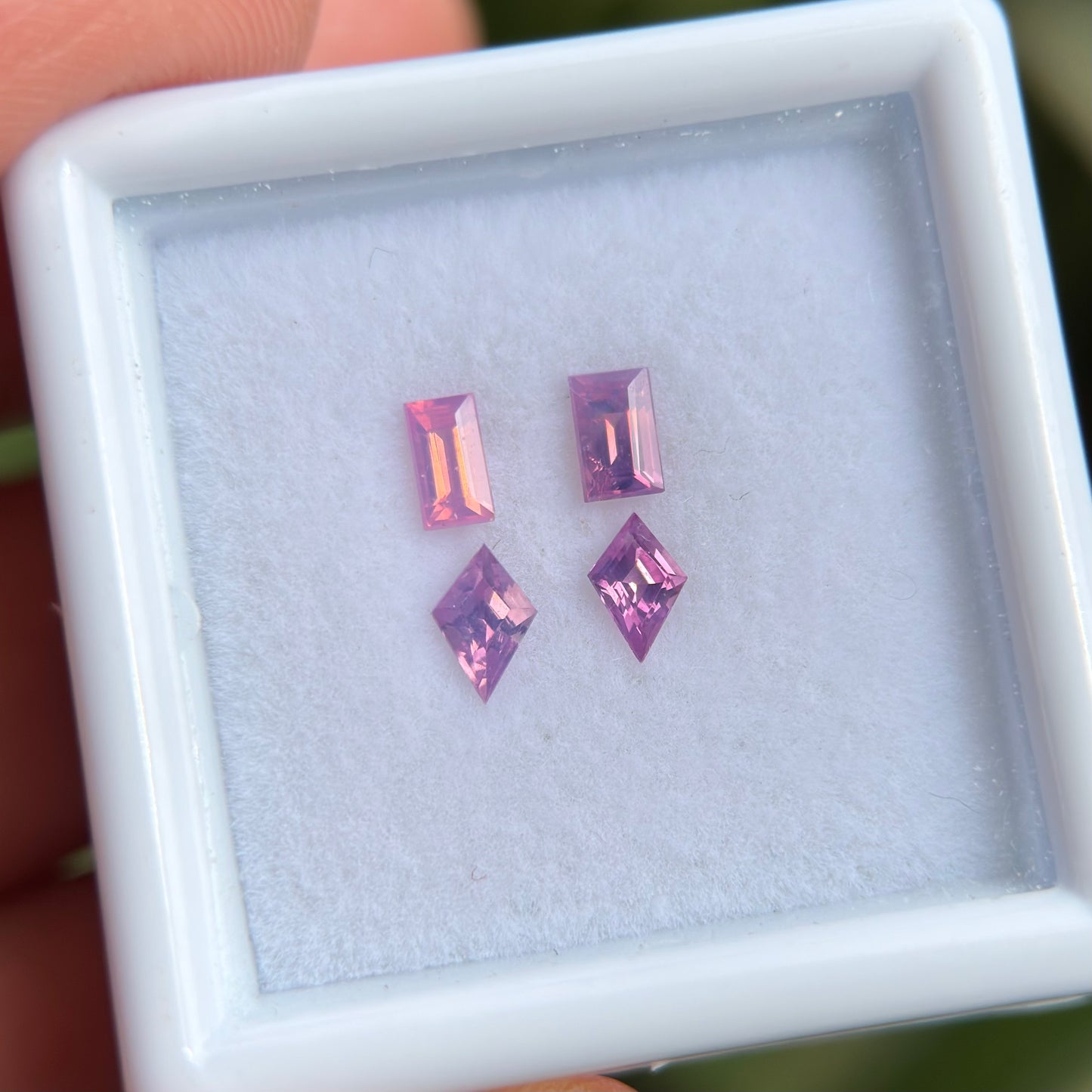 0.62 ct /4Pcs Natural Pink  Milky Sapphire Viet Nam. No treatment.