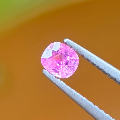 0.42 ct Natural Pink Silky Sapphire Vietnam. Cushion Shape. Unheat.