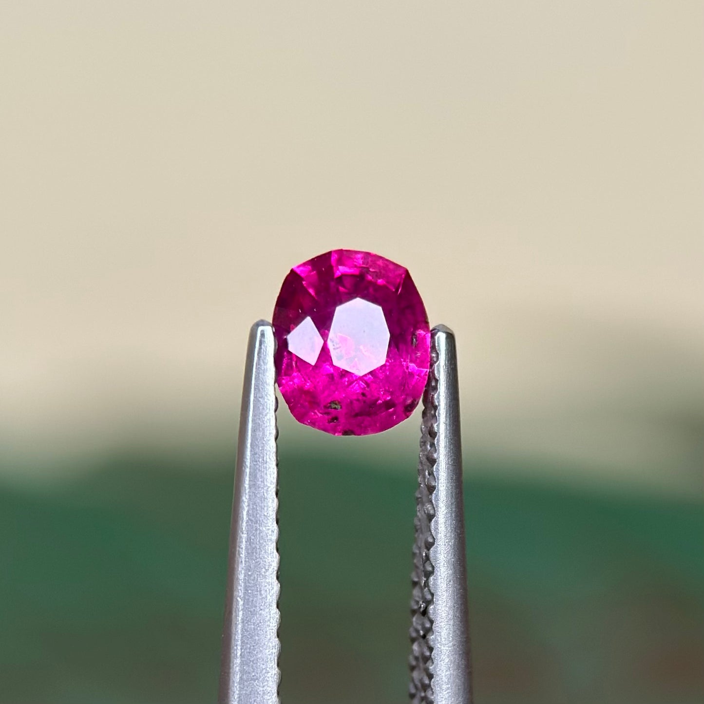 0.64 ct Natural Ruby Viet Nam. Cushion Shape. No treatment.