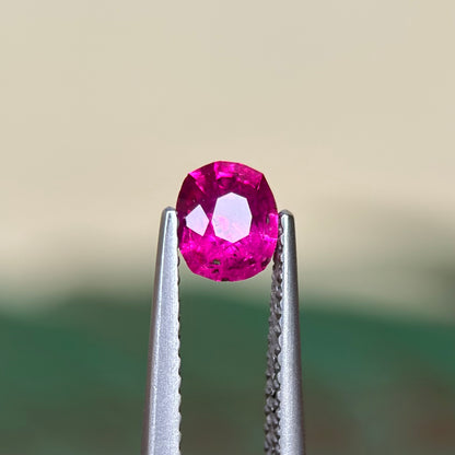 0.64 ct Natural Ruby Viet Nam. Cushion Shape. No treatment.
