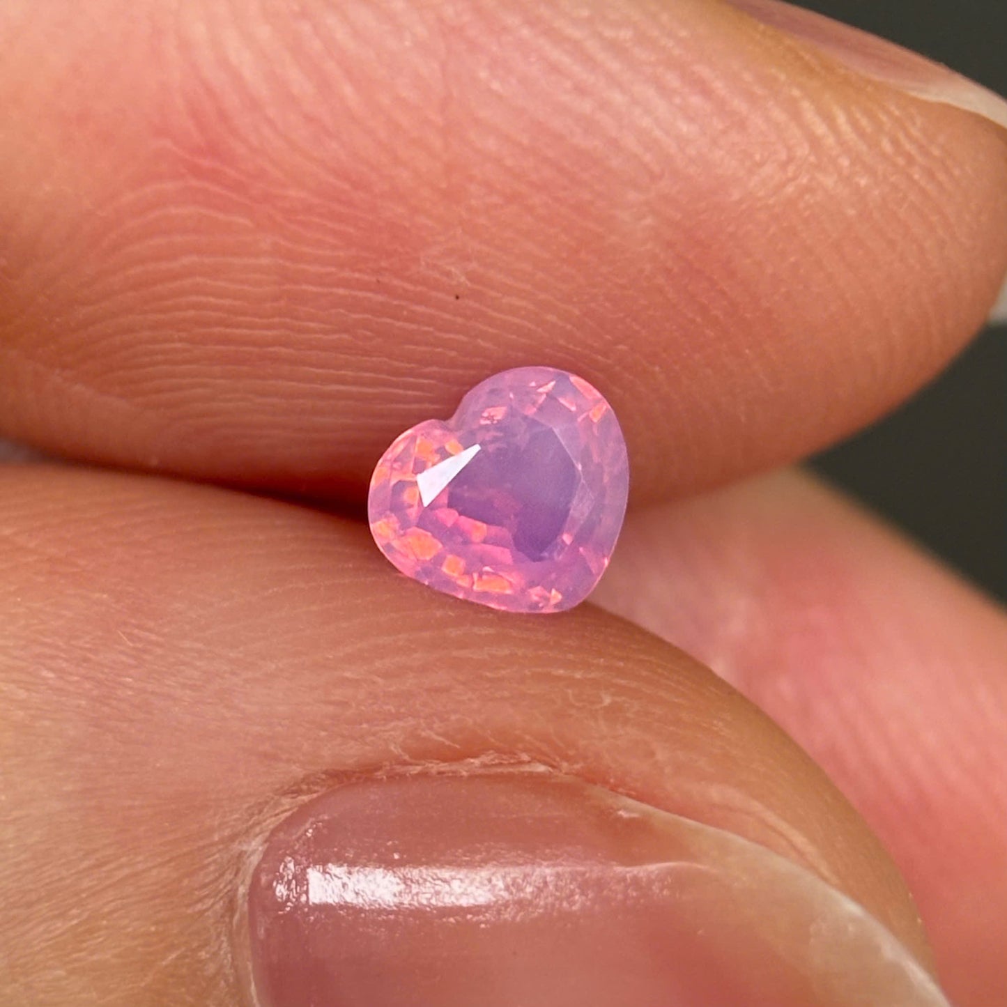 0.55ct Natural Milky Padparadscha Sapphire Vietnam