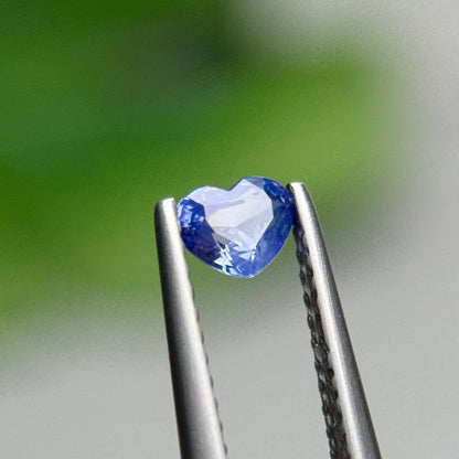 0.38 ct Natural Purple Milky Sapphire Vietnam. Heart Shape. No Treatment.