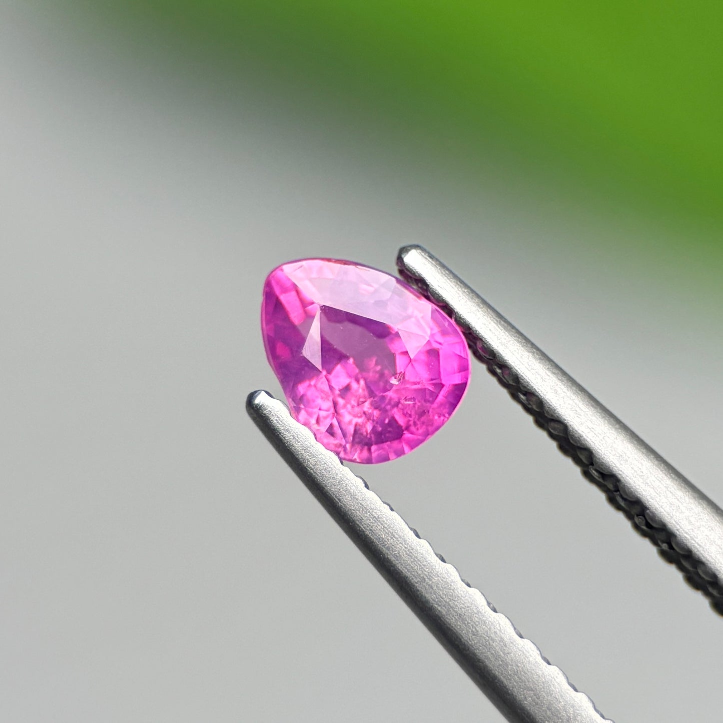 0.56 ct Natural Pink Milky Sapphire Vietnam. Pear Shape.
