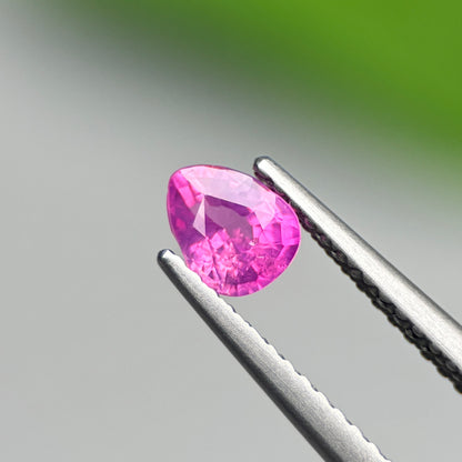 0.56 ct Natural Pink Milky Sapphire Vietnam. Pear Shape.