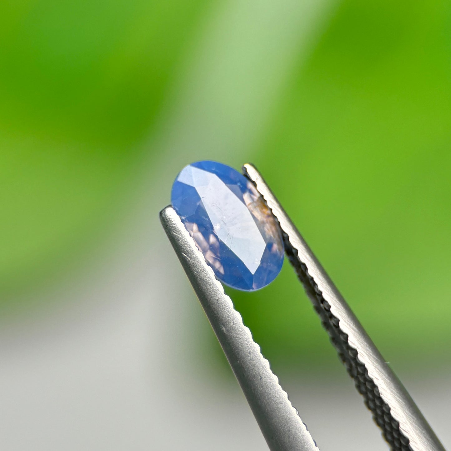 0,73ct Natural Blue Milky Sapphire Vietnam. Cushion Shape. No Treatment Milky Sapphire Luc Yen.