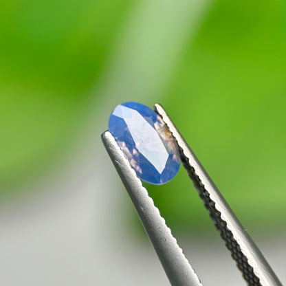 0,73ct Natural Blue Milky Sapphire Vietnam. Cushion Shape. No Treatment Milky Sapphire Luc Yen.
