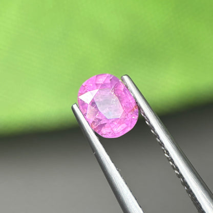 0,79ct Natural Pink Milky Sapphire Vietnam. Cushion Shape. No Treatment Milky Sapphire Luc Yen.