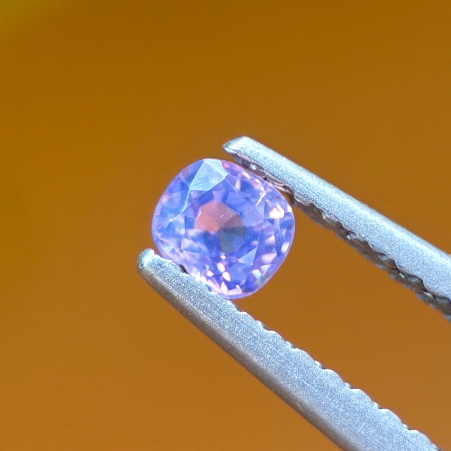 0.20 ct Natural Purple milky Sapphire Vietnam. Cushion Shape. No Treatment.