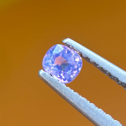 0.20 ct Natural Purple milky Sapphire Vietnam. Cushion Shape. No Treatment.