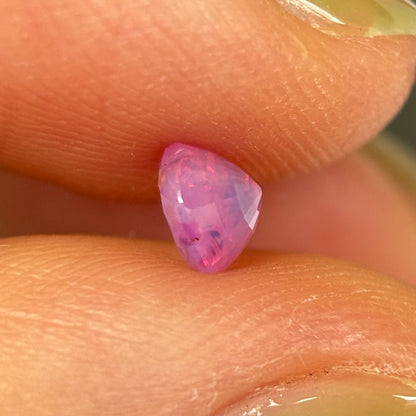 0.73 ct Natural Orangish Pink Milky Sapphire Vietnam. Heart Shape. No Treatment