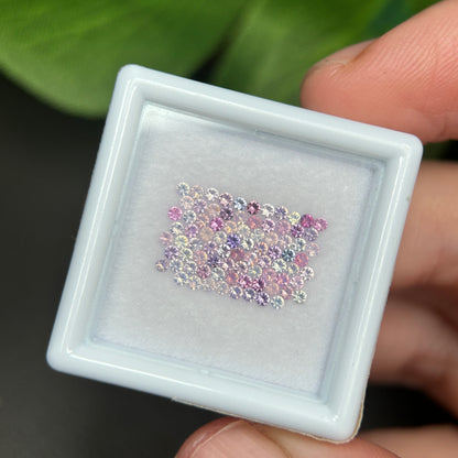 1,0ct/ 82Pcs Natural Sapphire Vietnam, Round Shape, C1 Quality, No Treatment Sapphire Luc Yen.