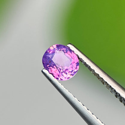 0.58 ct Natural Pinkish Purple Milky Sapphire Vietnam. Cushion Shape. No Treatment.