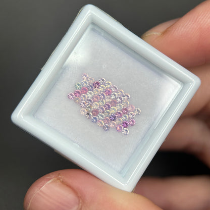 1,0ct/ 58Pcs Natural Sapphire Vietnam, Round Shape, C1 Quality, No Treatment Sapphire Luc Yen.