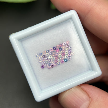 1,0ct/55Pcs Natural Sapphire Vietnam, Round Shape, C1 Quality, No Treatment Sapphire Luc Yen.