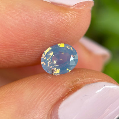 0.66ct Natural Blue Milky Sapphire Vietnam. Oval Shape. No Treatment.