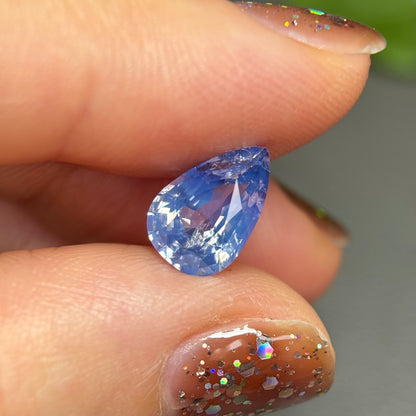 2.3ct Natural Whitish Blue Sapphire Vietnam.