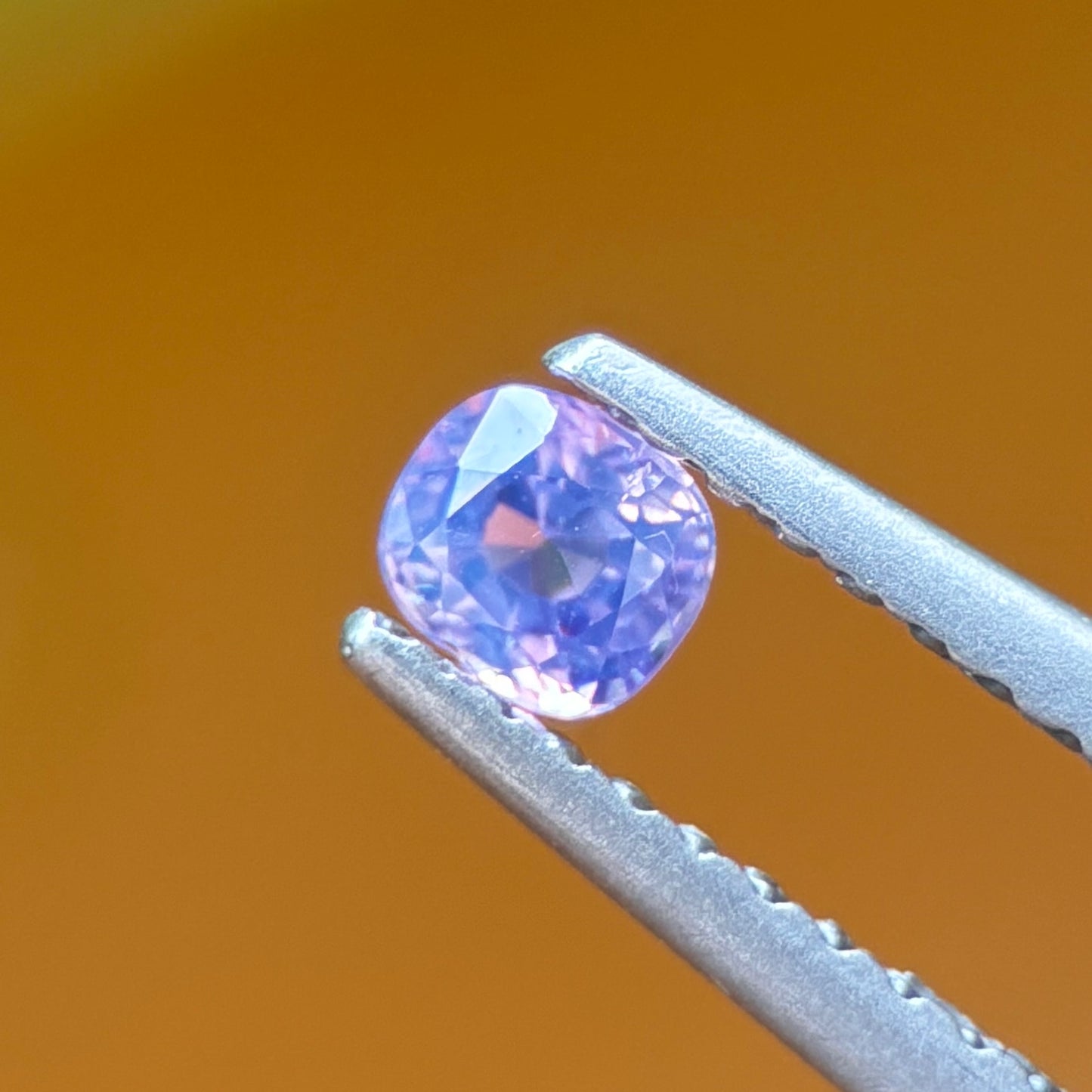 0.20 ct Natural Purple milky Sapphire Vietnam. Cushion Shape. No Treatment.