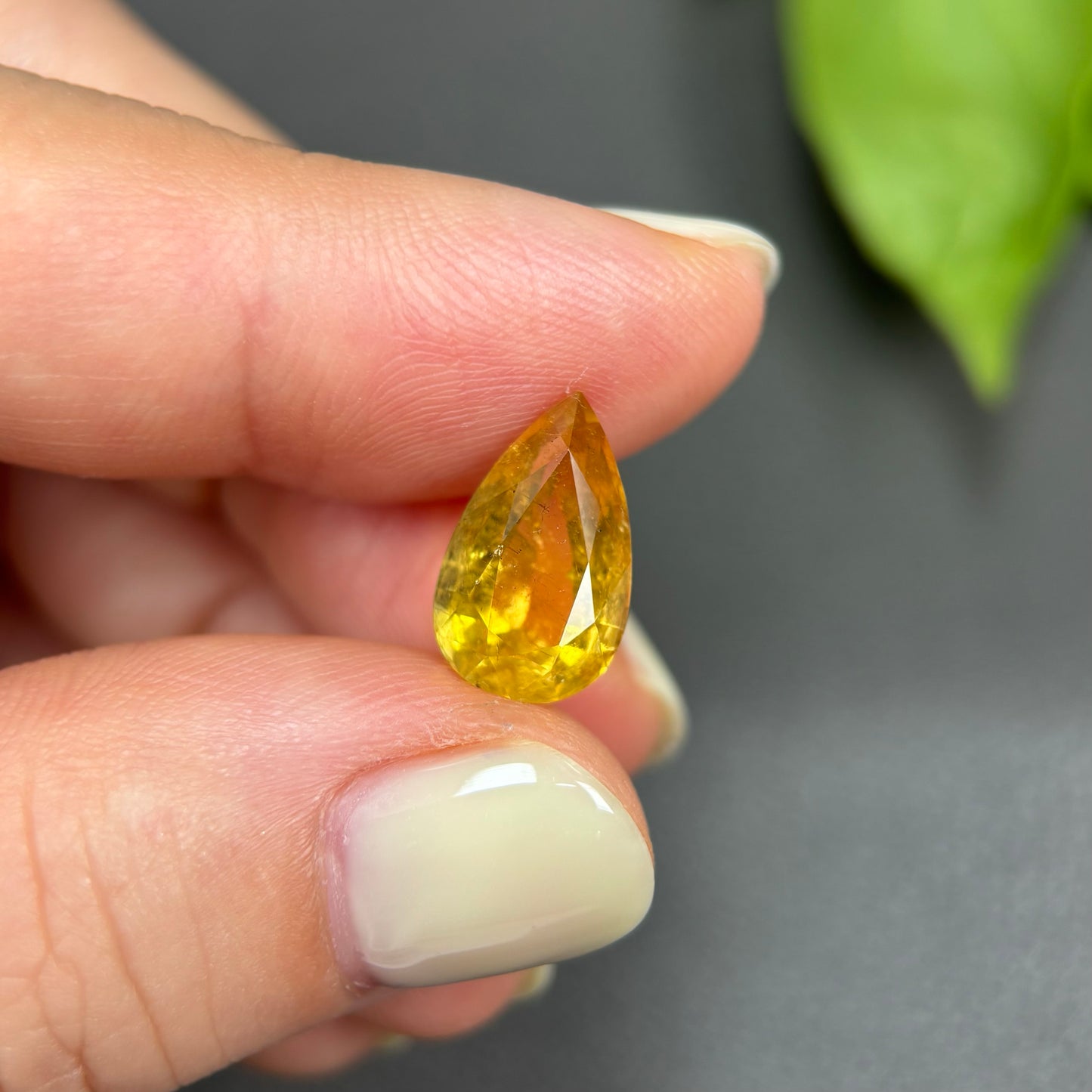 3,94ct Natural Yellow Tourmaline Vietnam. Pear Shape. No Treatment, No Heat Tourmaline Luc Yen.