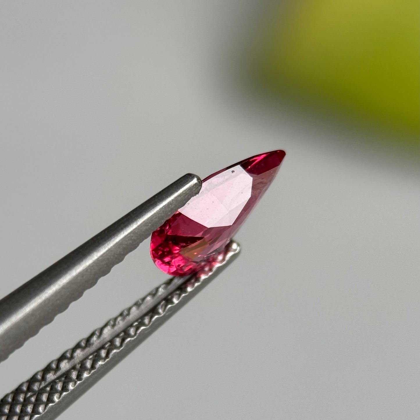 0.64 ct Natural Pinkish Red Spinel Vietnam. Pear Shape.