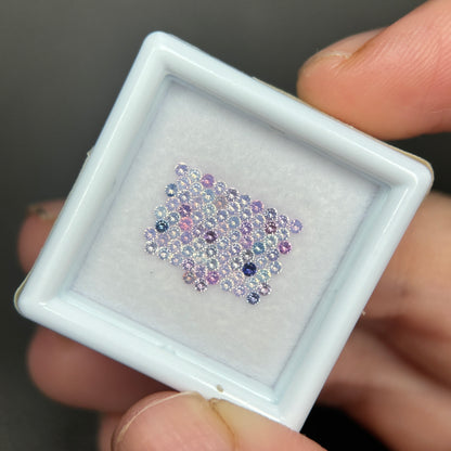 0,88ct/ 78Pcs Natural Sapphire Vietnam, Round Shape, AB Quality, No Treatment Sapphire Luc Yen.