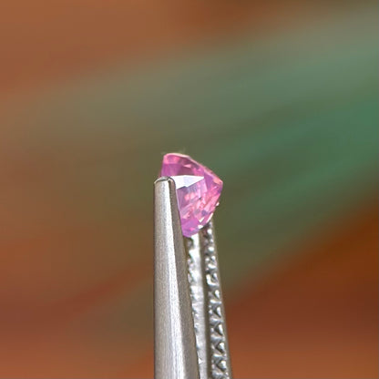 0.39 ct Natural Pink Sapphire Vietnam. Cushion Shape. No Treatment.
