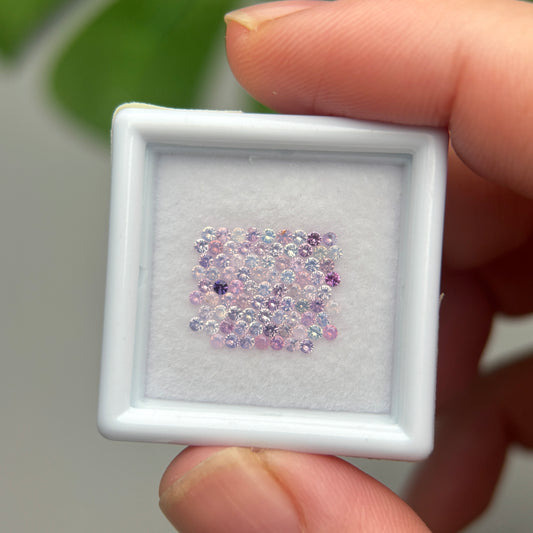 1,0ct/83Pcs Natural Sapphire Vietnam, Round Shape, C1 Quality, No Treatment Sapphire Luc Yen.