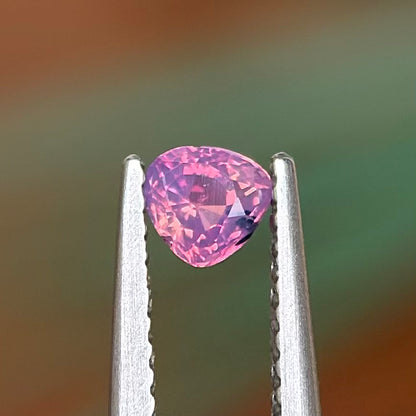 0.33 ct Natural Pink Sapphire Vietnam. Triangle Shape. No Treatment.