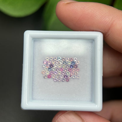 1,0ct/ 59Pcs Natural Sapphire Vietnam, Round Shape, C1 Quality, No Treatment Sapphire Luc Yen.