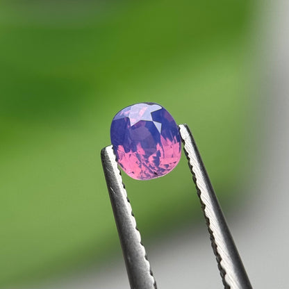 0.43 ct Natural Pinkish Purple Milky Sapphire Vietnam. Cushion Shape. No Treatment.