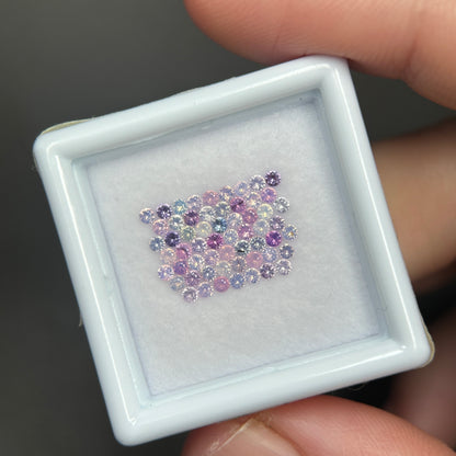 1,0ct/ 58Pcs Natural Sapphire Vietnam, Round Shape, C1 Quality, No Treatment Sapphire Luc Yen.