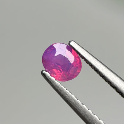 0.37 ct Natural Pinkish Purple Milky Sapphire Vietnam. Cushion Shape.