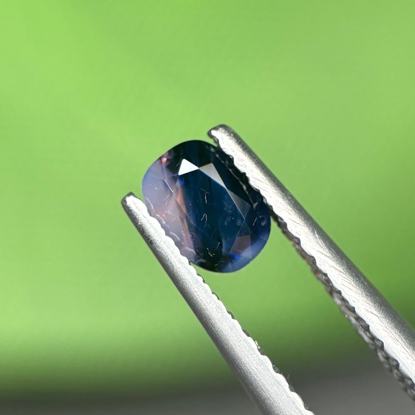 0,5 Natural Blue-White Milky Sapphire Vietnam. Cushion Shape. No Treatment Milky Sapphire Luc Yen.