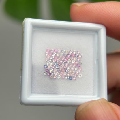 1,0ct/83Pcs Natural Sapphire Vietnam, Round Shape, C1 Quality, No Treatment Sapphire Luc Yen.