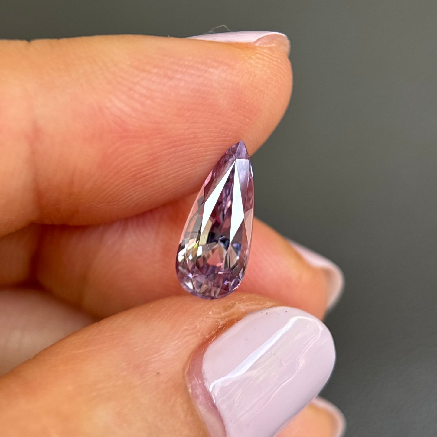 2.23ct Natural Purple Spinel Vietnam. Pear Shape. No Treatment.