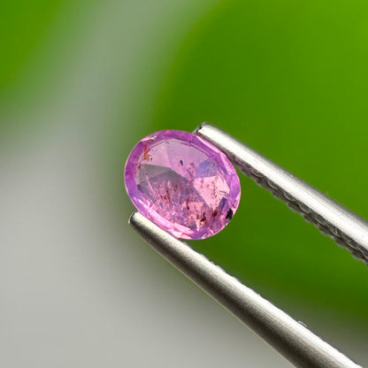 0.56 ct Natural Purplish Pink Milky Sapphire Vietnam. Oval Shape. Unheat.
