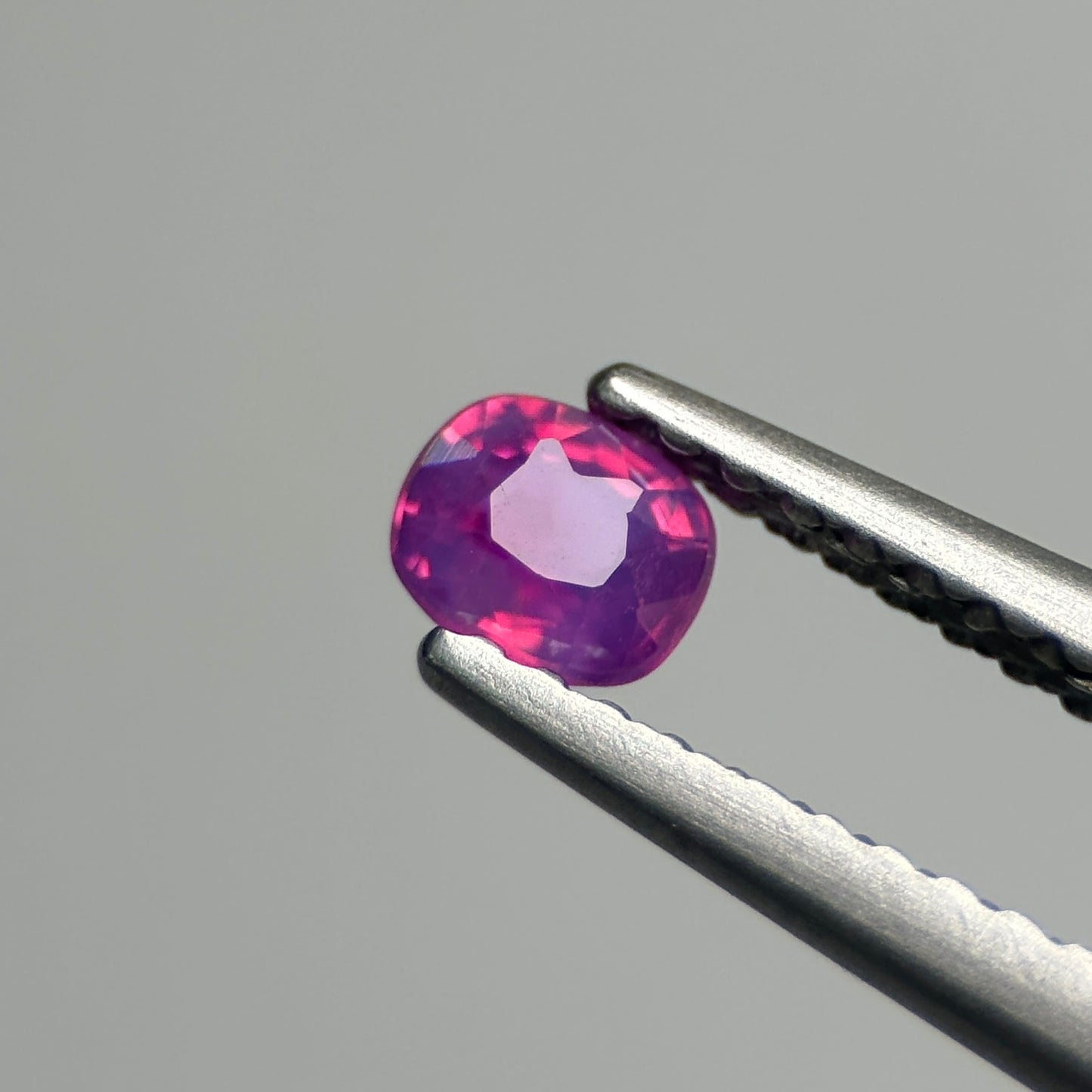 0.25 ct Natural Pinkish Purple Milky Sapphire Vietnam. Cushion Shape.